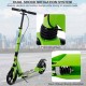 Reiten Teens Adult Kick Scooter Fold Adjust 14+ with Rear Wheel & Hand Brake - Green