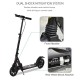 Reiten Adult Teens Kick Scooter Fold Adjust 14+ with Rear Wheel & Hand Brake - Black Reiten Adult Teens Kick Scooter Fold Adjust 14+ with Rear Wheel & Hand Brake - Black