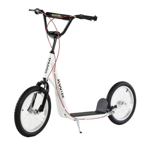 Reiten 90-96cm Kids Kick Scooter with Adjustable Handlebar - White Reiten 90-96cm Kids Kick Scooter with Adjustable Handlebar - White