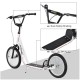 Reiten 90-96cm Kids Kick Scooter with Adjustable Handlebar - White Reiten 90-96cm Kids Kick Scooter with Adjustable Handlebar - White