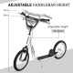 Reiten 90-96cm Kids Kick Scooter with Adjustable Handlebar - White Reiten 90-96cm Kids Kick Scooter with Adjustable Handlebar - White