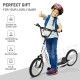 Reiten 90-96cm Kids Kick Scooter with Adjustable Handlebar - White Reiten 90-96cm Kids Kick Scooter with Adjustable Handlebar - White