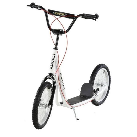 Reiten 90-96cm Kids Kick Scooter with Adjustable Handlebar - White Reiten 90-96cm Kids Kick Scooter with Adjustable Handlebar - White