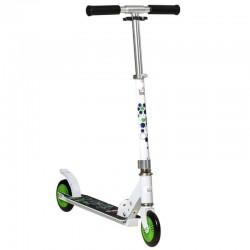 Homcom Kids Kick Scooter One Click Foldable Adjustable Height 3-8 Years White