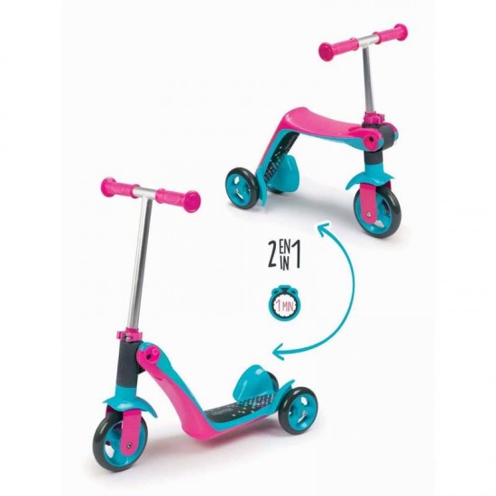 Smoby Reversible 2 In 1 Scooter - Pink