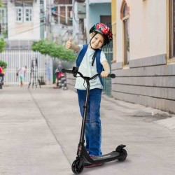 HOMCOM 120W Electric Scooter with Battery Level Display Rear Break - Black