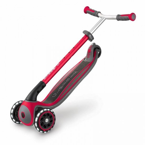 Globber Master Lights Scooter - New Red