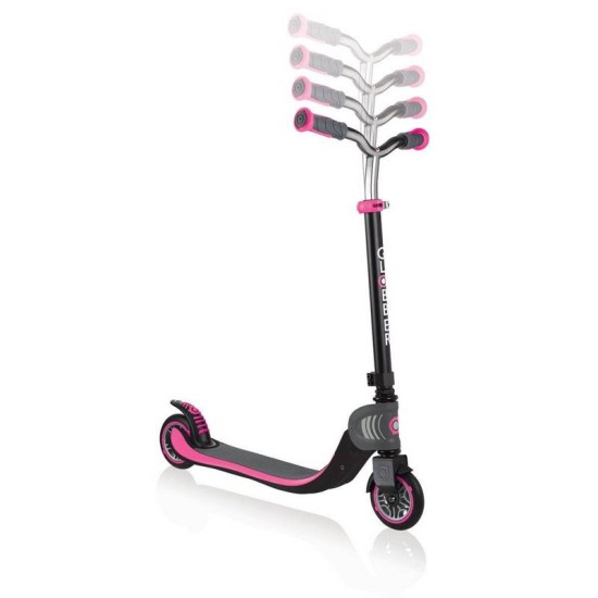 Globber Flow Foldable 125 Scooter - Black/Pink