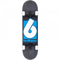 Birdhouse Stage 3 B Logo Complete Skateboard - Black/Blue 8"