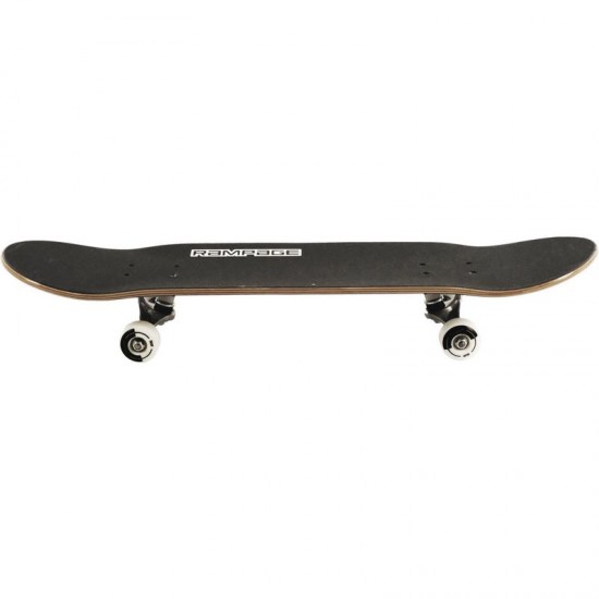 Rampage Stain Premium Complete Skateboard - Black 8