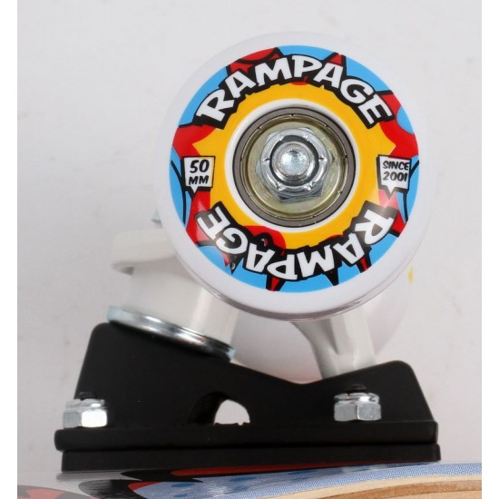 Rampage Comic Art Complete Skateboard - Blue 8
