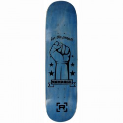 Rampage FTP Skateboard Deck - Blue 8"