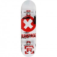 Rampage Glitch Delete Complete Skateboard - White 8"