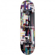 Rampage Glitch Flicker Complete Skateboard - Multi 8"