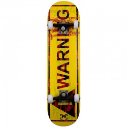 Rampage Glitch Warning Complete Skateboard - Yellow 8"