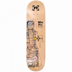 Rampage MIR Schematic Skateboard Deck - Natural 8.25"
