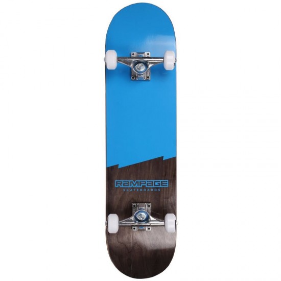 Rampage Plain Third Complete Skateboard - Blue/Black 7.75