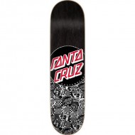 Santa Cruz Flier Collage Dot Skateboard Deck - Black 8.125"