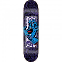 Santa Cruz Flier Collage Hand Skateboard Deck - Black/Blue 7.75"