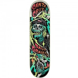 Santa Cruz Gravette Hippie Skull Skateboard Deck - 8.3"