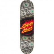 Santa Cruz Dollar Flame Dot Skateboard Deck - Multi 8"