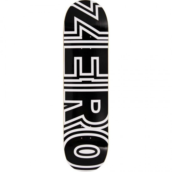 Zero Bold Skateboard Deck Black/White - 7.75